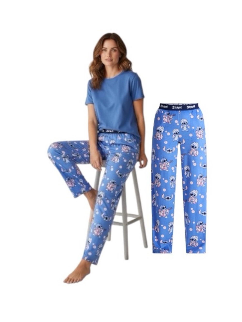 Disney Stitch Blue Character Pajama Pants